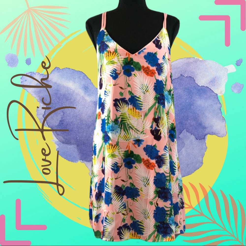 Love Riche | Tropical palm print dress